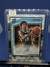 2024-25 Panini Donruss - Rated Rookie Signatures AJ Johnson #265 Choice (AU, RC)