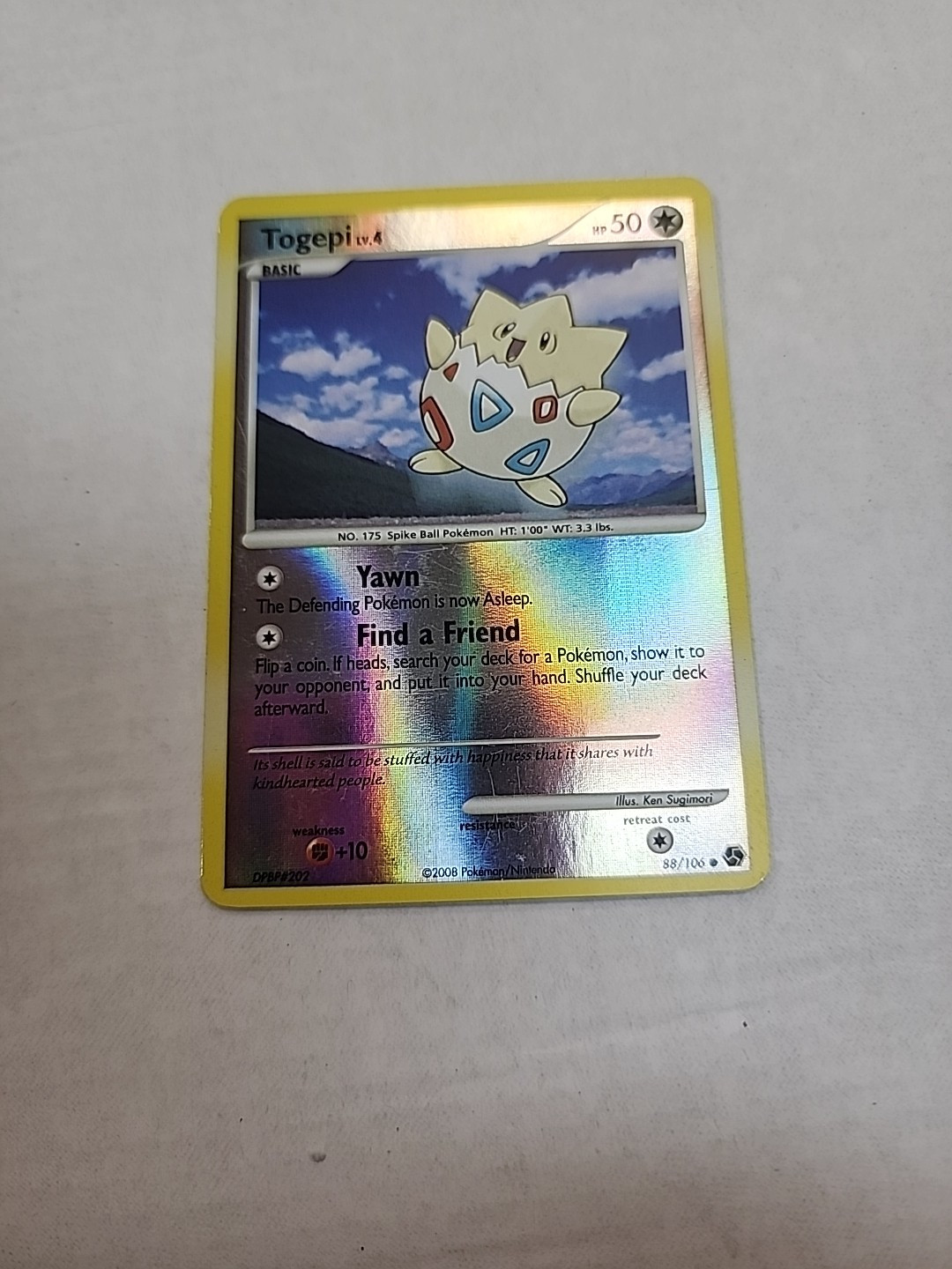 Togepi 88/106 Reverse Holo Great Encounters Pokemon Card