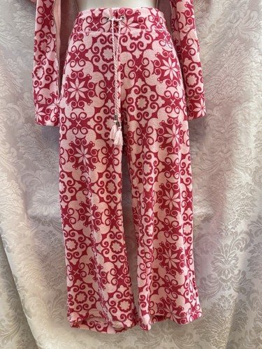 BCBG Maxazria 2-Pc Track/Lounge SET~LARGE~S/S Zip Hoodie + Cropped Pants PINKS - Picture 15 of 16