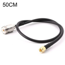 50cm RG58 UHF SO239 Female to SMA Male Cable for Wireless LAN & Wi-Fi Equipment
