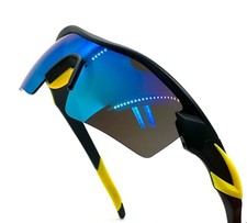 Men Sunglasses Sport Fishing Golf Cycling Baseball Multi Red Lens Shades Glasses