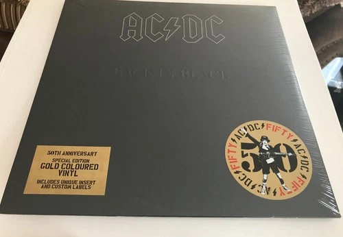 AC/DC - Back In Black - 50th Anniversary Special Edition -  Brand New Gold Vinyl
