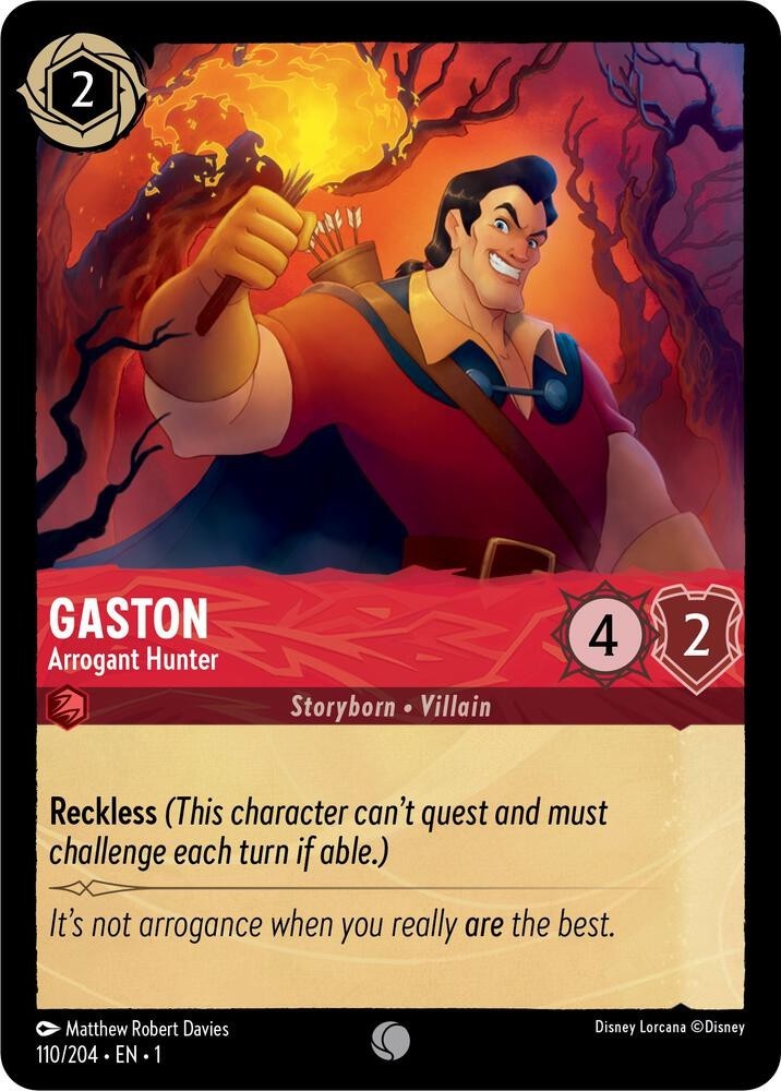 Gaston - Arrogant Hunter 110/204 The First Chapter Common Near Mint Lorcana