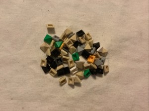 LEGO 60 Assorted 1x1 Pyramid Slopes All In Pics