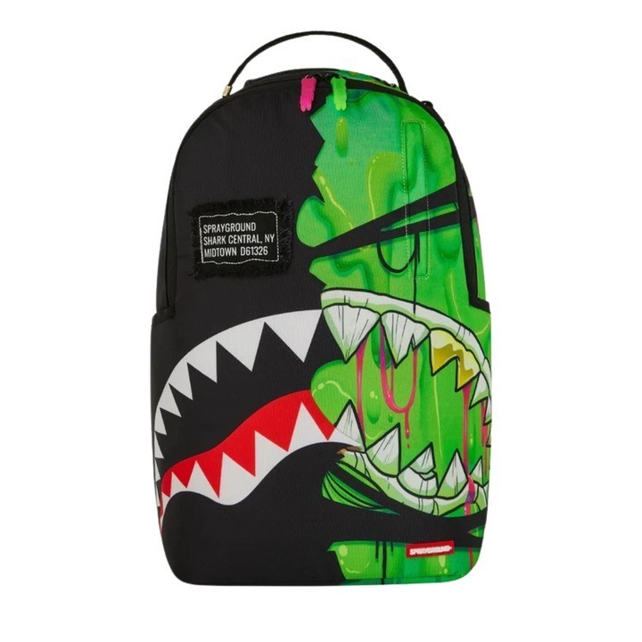 SPRAYGROUND バックパック Sprayground Zombie Ooze Shark Central Unisex OS Black Green