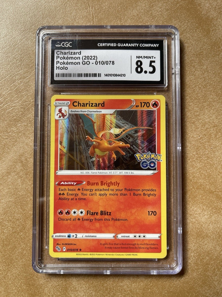Charizard Holo Rare - Pokemon GO #010/078 - Pokemon TCG - CGC 8.5