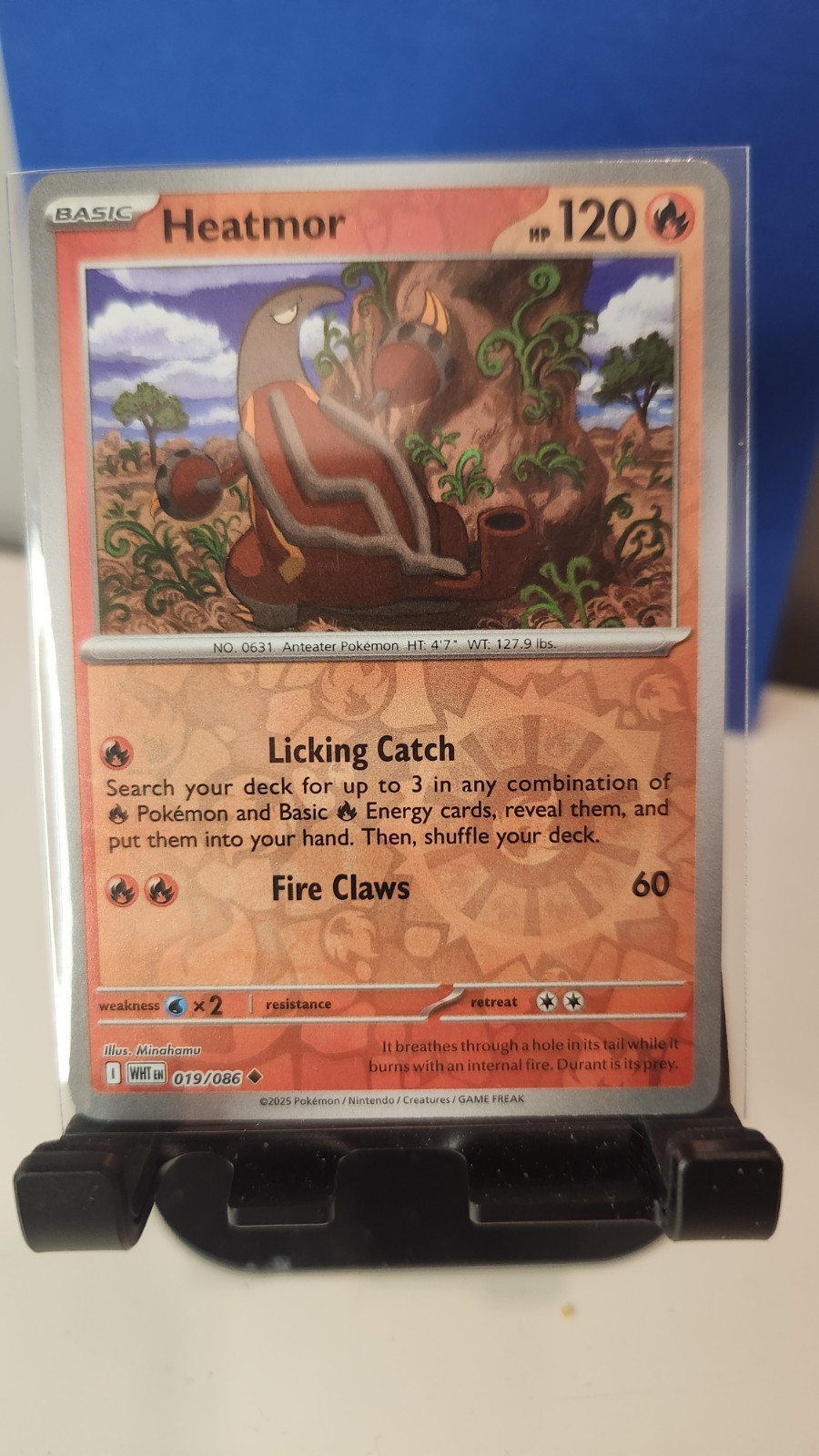 Pokemon HEATMOR 019/086 - White Flare - Rev Holo - NM-MINT