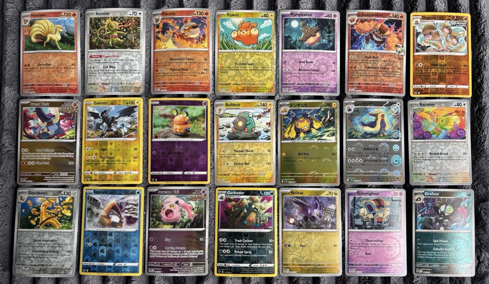 Pokemon TCG 21 Card Reverse Holo Lot - NM LP - Flareon Ninetales Zekrom + More!