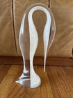 Signed Renata Anatra 13.5" Murano Art Glass Crane Sculpture MCM Vintage