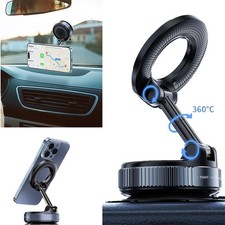 360 Adjustable Magnetic Vacuum Suction Cup Car Phone Holder Mount For MagSafe