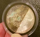 2010 AMERICAN SILVER EAGLE 1 Oz .999 Silver Bullion Coin Unusual Toning