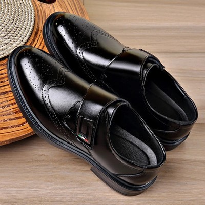 Men's Business Formal Dress Shoes British Style Casual Leather Slip on Shoes