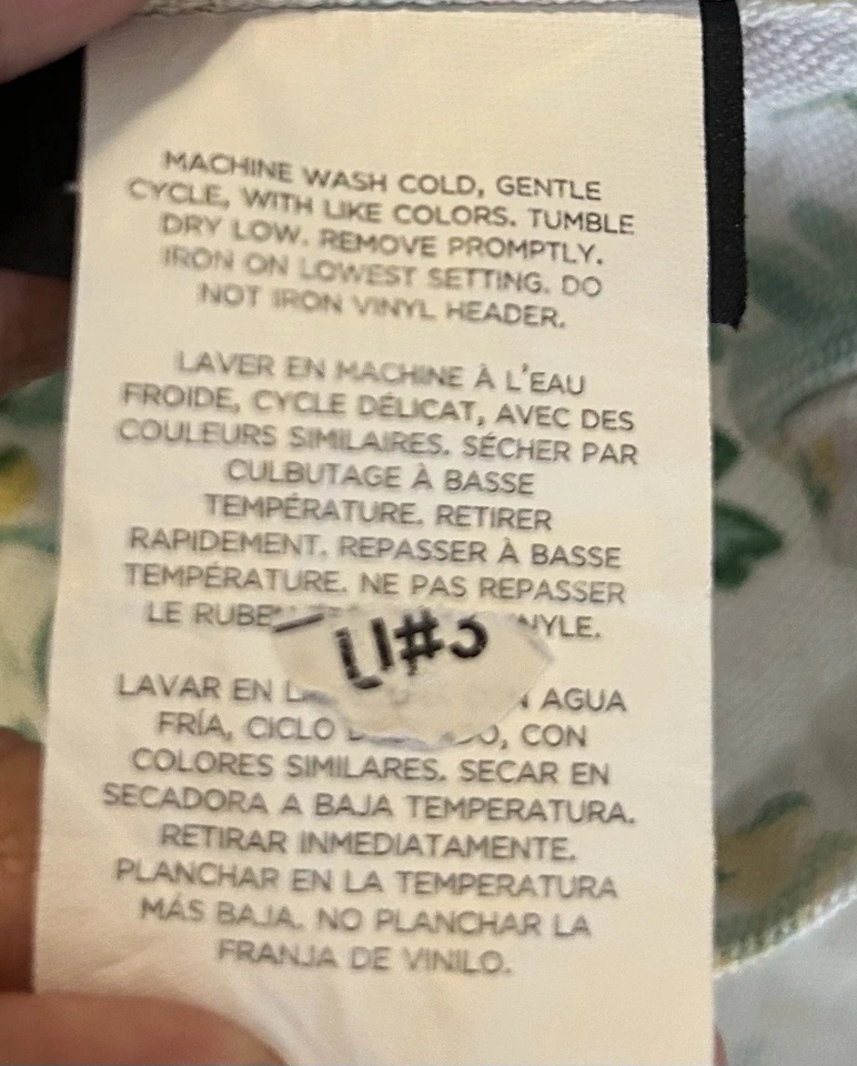 Ralph Lauren Acuarela Floral Cortina de Ducha Azul Verde 100% Algodón 70X72  Foto 2 de 4