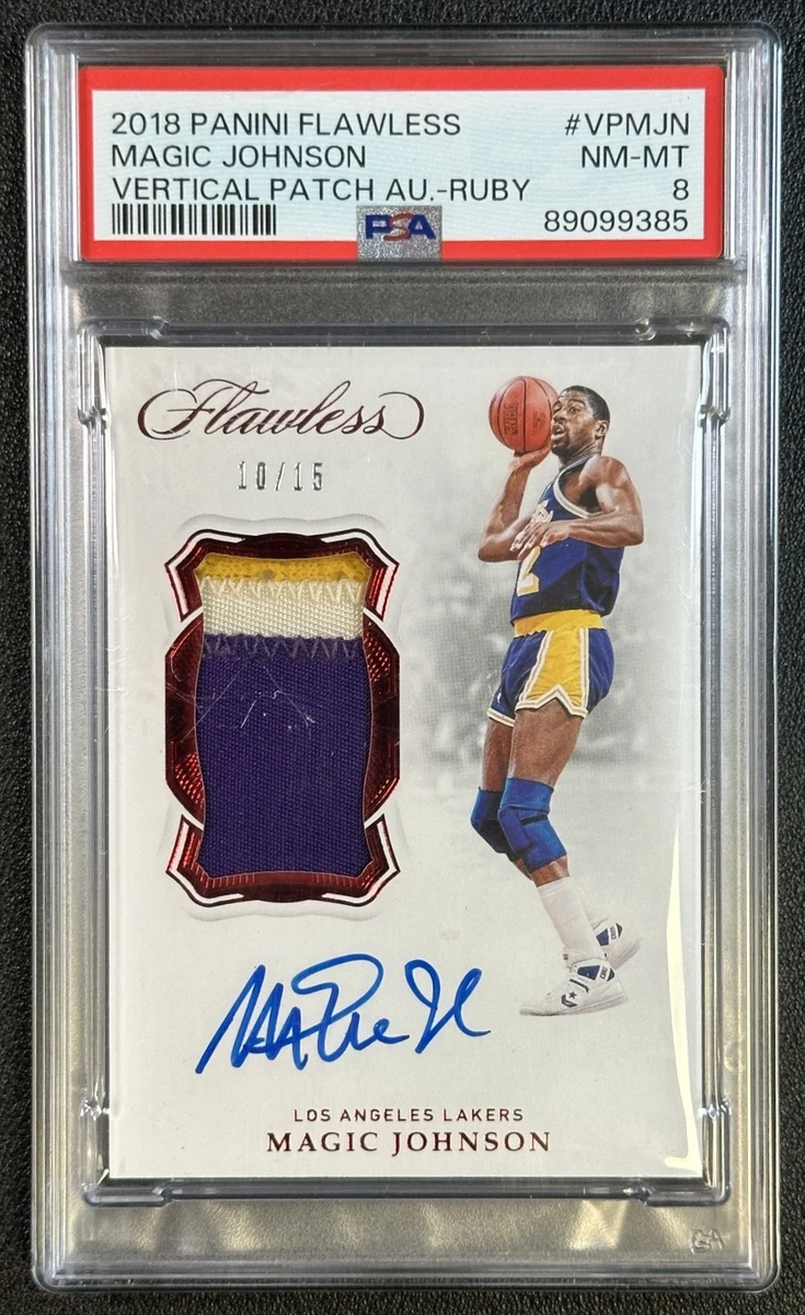 Panini Magic Johnson Basketball Autographed Sports Trading Cards