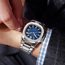 Luxus Herrenuhr Edelstahl Automatik Mechanisch Uhr Wasserdicht Herrenuhr