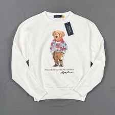 Polo Ralph Lauren Women s Polo Bear Distressed Cowboy Sweatshirt Pullover XS