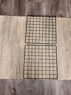  Mini 14 x 14'' Black Wire Grid Storage Cube Closet Garage Organizer Panel 2 pcs