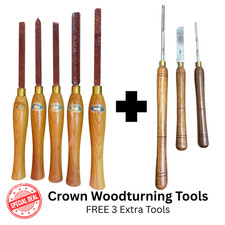 Crown Tools Chisel Set + 3 Extra Chisels Free...