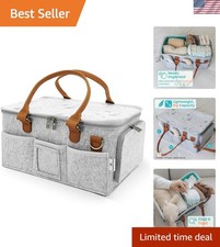 Baby Diaper Caddy With Lid, Diaper Caddy Organizer for New Mom Gifts, Newborn...