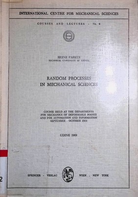 Random Processes in Mechanical Sciences International Centre for Mechanical Stud