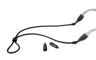 Croakies Terra System Adjustable Eyewear Retainer Combo, XL/XXL Terra Ends,Black