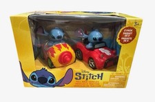 Disney Stitch Pull-Back Vehicle Toy Set Space Rocket Buggy Car Ages 3
