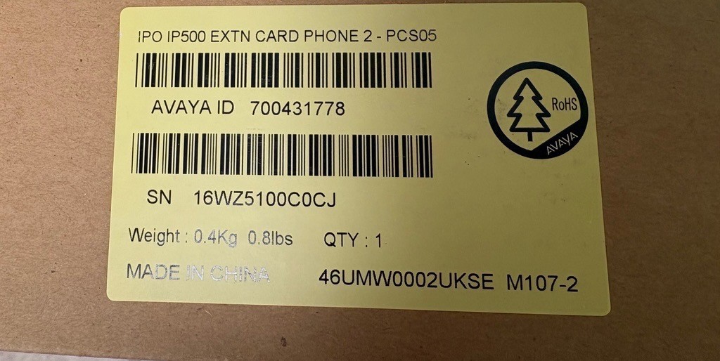 Avaya IP500 Phone 2 Analog Extension Card 700431778 NEW Sealed Box