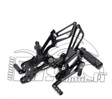 PEDANE RACING, CAMBIO STANDARD O ROVESCIATO HONDA CBR600RR 07 08 2007 2008 NERO