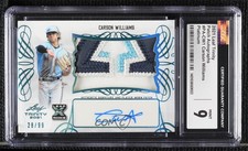 2021 Leaf Trinity Platinum 28/99 Carson Williams CGC 9 Mint Patch Auto uk2