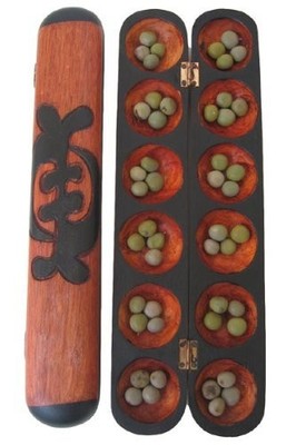 African Oware (mancala) Seed Board Game - Original