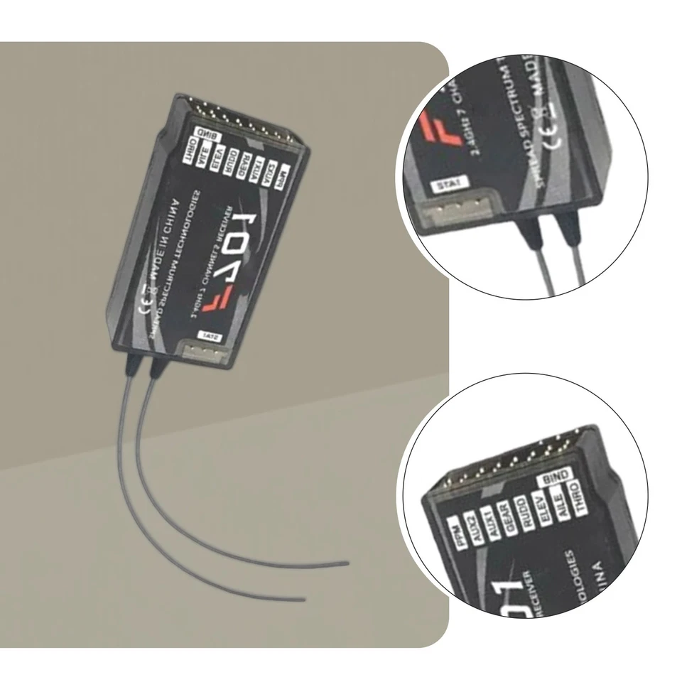 F701 7CH Channels 2.4GHz 7 Receiver For DX8 DX7 JR RC DSMX TRansmitter - Image 3 of 4