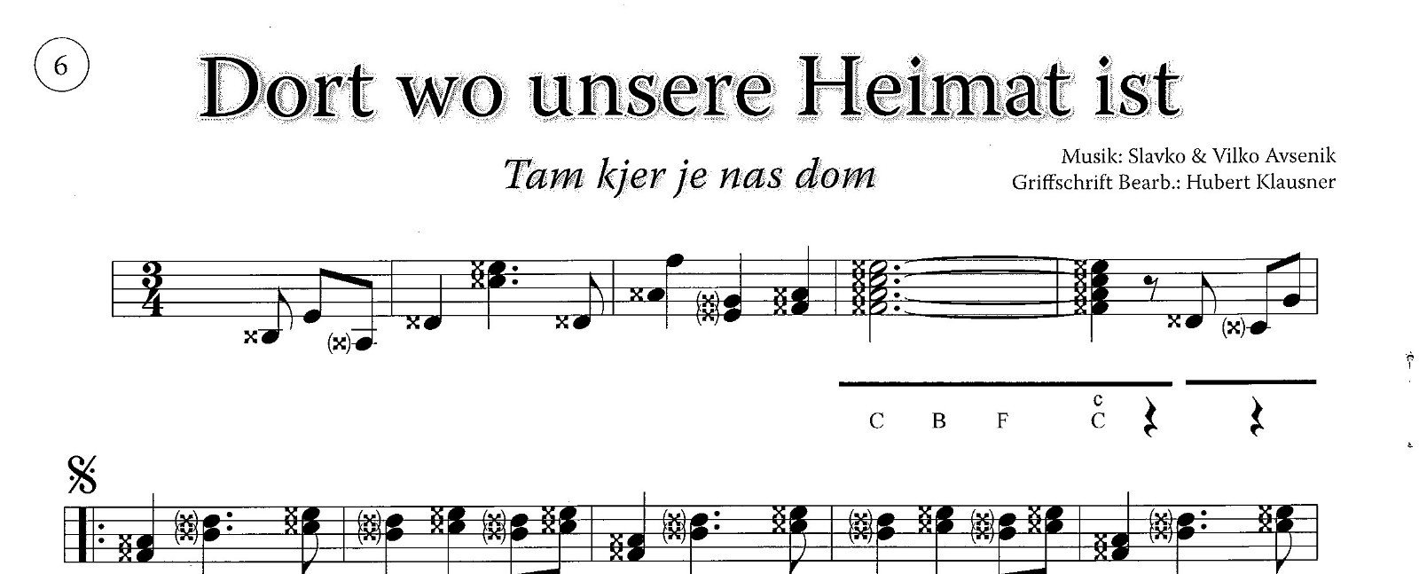 스티리아 아코디언을 위한 타브 악보 Slavko Avsenik Original Oberkrainer 4