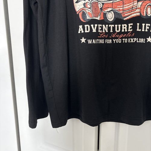Shein Women's Long Sleeve Tee Size Small Black Graphic Print Crew Neck - Picture 6 of 10
