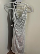 glitzerndes funkeldes silber party kleid, Gr.S, Neu