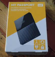 WD My Passport 1TB Portable External HDD USB 3.0 Auto Backup Password Black