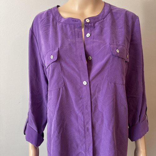 Chicos Damen lila Langarm Bluse Größe 2 - Bild 4 von 16