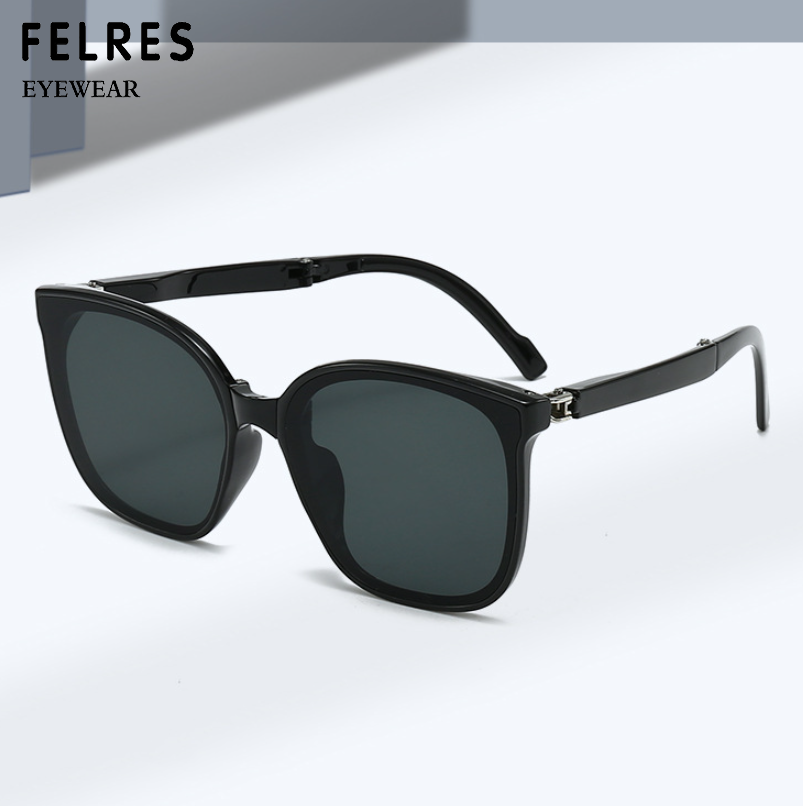 Folding Sunglasses Polarized UV400 Protection Classic Square Frame Unisex Folding Polarized Sunglasses for Women Men Foldable Driving  main image 3