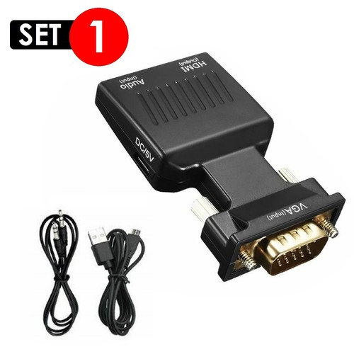 VGA to HDMI Male to Female Video Adapter Cable Converter with Audio HD 1080P New - Picture 12 of 13