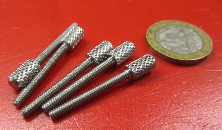303 Stainless Steel Thumb Screw - M6-1.0 Thread, 12mm Length, Knurled Head DIN 464
