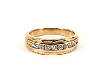 14KT Yellow Gold 6.00g Men's Diamond Ring Size 10, 1/2cttw Approx.