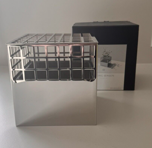GEORG JENSON MATRIX CUBE VASE med - new in open box - see description - Picture 6 of 6