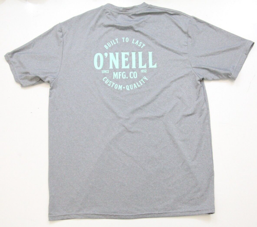 Large O'Neill Gray Polyester Spandex Short Sleeve Athletic Graphic T-Shirt JJ36 - Picture 5 of 6