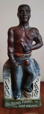 Vintage 1972 The Legend of John Henry Big Bend Tunnel Jim Beam Whiskey Decanter