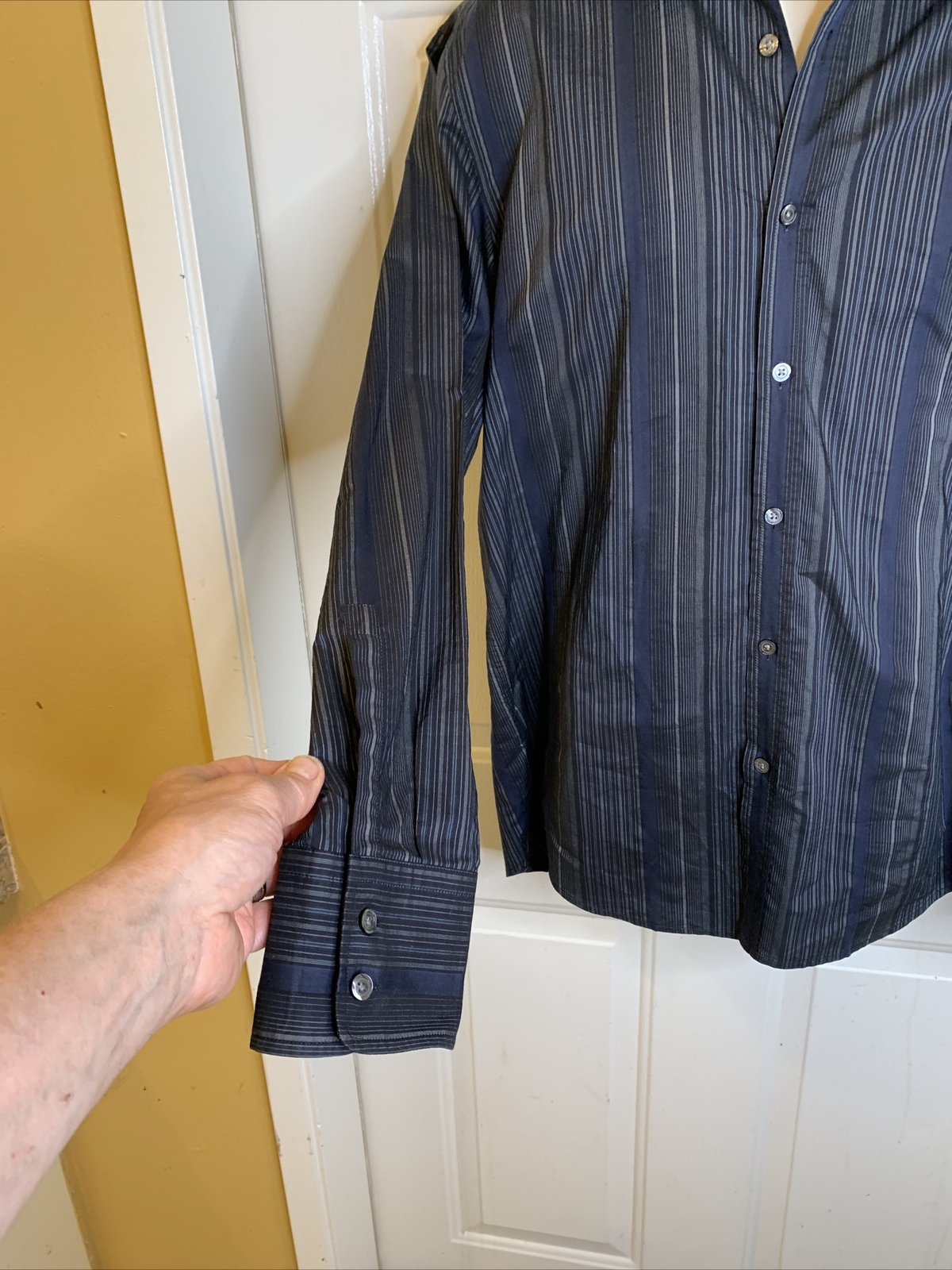 Hugo Boss Men's XL dress Shirt Hugo Boss Dark Indigo Blue grey eBay