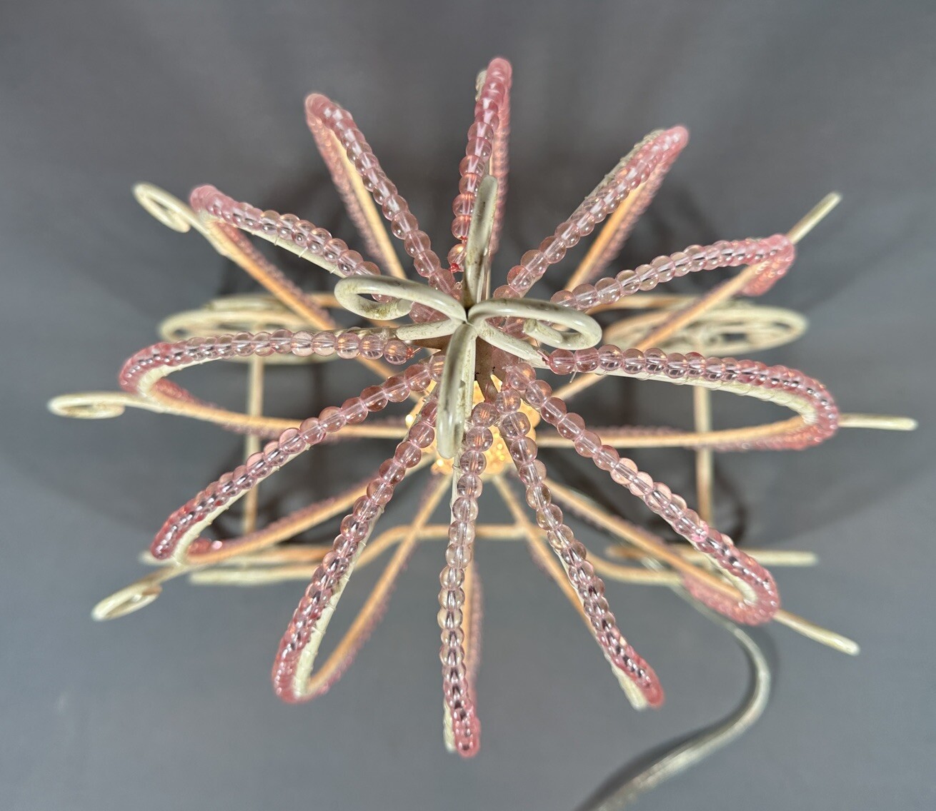 Cinderella Beaded Carriage Lamp Pottery Barn Princess Nightlight Retired WORKS