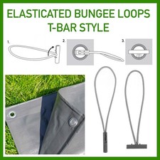 Elasticated Bungee Toggle Loops – Stretchy Tie Down Cords for Tarpaulins