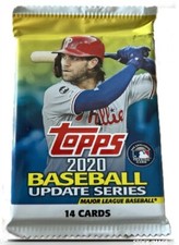 2020 Topps Update Series MLB Baseball 14 Card Blaster PACK! Player Coin Card