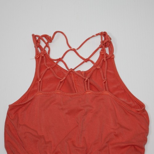 Tucker + Tate Girl's Coral Orange Color Sleeveless Shorts Romper in size L 10-12 - Picture 5 of 6