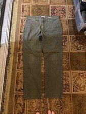 Khaki green slim fit chino pants