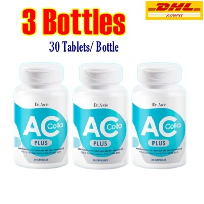 3X Dr.Awie Colla-AC Collagen Expert Skin Care Reduces Acne Dark Spots 30 Tablets